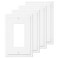 MLLIZH 1Gang Modern Edge Decorative Wall Plate Cover Switch Outlet Single Decorator Electrical Faceplate for Light Switches Smart Switch GFCI Dimmers Receptacle USB Outlet 4 Pack Single Decorator
