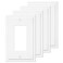 MLLIZH 1Gang Modern Edge Decorative Wall Plate Cover Switch Outlet Single Decorator Electrical Faceplate for Light Switches Smart Switch GFCI Dimmers Receptacle USB Outlet 4 Pack Single Decorator
