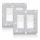 Gaocai 2 Pcs Shiny Silver Rhinestones Wall Plate Cover Switch Plate Covers Cover Light Switch Cover Switch Cover Decorative Electrical Outlet Cover Plates Outlet Covers Bling Switch Cover 2 Gan
