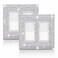 Gaocai 2 Pcs Shiny Silver Rhinestones Wall Plate Cover Switch Plate Covers Cover Light Switch Cover Switch Cover Decorative Electrical Outlet Cover Plates Outlet Covers Bling Switch Cover 2 Gan