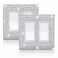 Gaocai 2 Pcs Shiny Silver Rhinestones Wall Plate Cover Switch Plate Covers Cover Light Switch Cover Switch Cover Decorative Electrical Outlet Cover Plates Outlet Covers Bling Switch Cover 2 Gan
