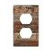 YWTZWT Brown Rustic Wood Print Outlet Cover Wall Plate Single Duplex Receptacle Cover Electrical Outlet Plate Farmhouse Decorative Switch Plate450 x 276 Inch