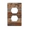 YWTZWT Brown Rustic Wood Print Outlet Cover Wall Plate Single Duplex Receptacle Cover Electrical Outlet Plate Farmhouse Decorative Switch Plate450 x 276 Inch