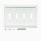Funkiim Wall Plates Duplex Outlet Covers Toggle Light Switch Plates Decorator Light Switch Cover Bamboo Fiber Material Wall Plate Standard Size Wall Plates of various styles White 4 Gang Toggle 1 Pack