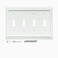 Funkiim Wall Plates Duplex Outlet Covers Toggle Light Switch Plates Decorator Light Switch Cover Bamboo Fiber Material Wall Plate Standard Size Wall Plates of various styles White 4 Gang Toggle 1 Pack