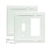 Funkiim Wall Plates DecoratorToggle Switch Plate Combination Outlet CoversBamboo Fiber Material Wall Plate Standard Size Wall Plates of various styles White 2 Gang ToggleDecorator 2 Pack