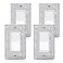 Gaocai 4 Pcs Shiny Silver Rhinestone Wall Plate Cover 1 Gang Decorative Light Switch Cover Rhinestones Switch Covers
