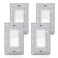 Gaocai 4 Pcs Shiny Silver Rhinestone Wall Plate Cover 1 Gang Decorative Light Switch Cover Rhinestones Switch Covers