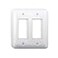 Airmont Products 2 Pack AP12072 White Metal Decorative Wall Plate Princess Style 2 Gang 5 x 46 Unbreakable Smooth White Painted Metal Impact Resistant Matching Screws Included