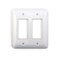 Airmont Products 2 Pack AP12072 White Metal Decorative Wall Plate Princess Style 2 Gang 5 x 46 Unbreakable Smooth White Painted Metal Impact Resistant Matching Screws Included