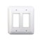 Airmont Products 2 Pack AP12072 White Metal Decorative Wall Plate Princess Style 2 Gang 5 x 46 Unbreakable Smooth White Painted Metal Impact Resistant Matching Screws Included