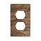 YWTZWT Rustic Wood Print Outlet Covers Wall Plate Single Duplex Receptacle Cover Electrical Outlet Plate Brown Farmhouse Decorative Switch Plate450 x 276 Inch