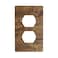 YWTZWT Rustic Wood Print Outlet Covers Wall Plate Single Duplex Receptacle Cover Electrical Outlet Plate Brown Farmhouse Decorative Switch Plate450 x 276 Inch