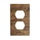YWTZWT Rustic Wood Print Outlet Covers Wall Plate Single Duplex Receptacle Cover Electrical Outlet Plate Brown Farmhouse Decorative Switch Plate450 x 276 Inch