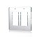 Alckerou Mirror Light Switch Plates Double Rocker 472 X 472 Switch Light Cover Durable Wall Plates Outlet Covers Acrylic Mirrored Decorative Double Rocker