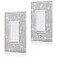 Gaocai 2 Pcs Shiny Silver Rhinestones Switch Plates And Outlet Covers Wall Plates Light Switch Cover Decorative Outlet Covers