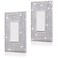 Gaocai 2 Pcs Shiny Silver Rhinestones Switch Plates And Outlet Covers Wall Plates Light Switch Cover Decorative Outlet Covers