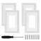 Ranweydi White Modern Decorative Wall Plate Light Switch Cover Decorator Outlet Covers Rocker Switch Plates Bamboo Fiber Material Wall Plates for Kitchen Bathroom 1 Gang Single Decorator4 Pack