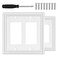 OKAYZIP White Decorative Double Decorator Switch Covers Wall Plate Natural Material Rocker Switch Plates for Receptacle GFCI Outlet Dimmer Switch Modern Style 2 Gang Decorator 2 Pack