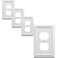 OKAWYC Single Duplex Outlet Cover Plate 4Pack White Adler Metal Wall Plate 1 Gang Light Switch Cover for Receptacle Light Switch Switch Cover Decorative Wallplate Durable