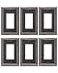treewell TREEWELL 6Pack Decorator Outlet Cover Plate Decorative Switch Plates and Outlet Covers Aged Bronze Metal Wall Plates for Electrical Outlets Receptacle GFCI Outlet Dimmer Switch