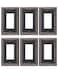 treewell TREEWELL 6Pack Decorator Outlet Cover Plate Decorative Switch Plates and Outlet Covers Aged Bronze Metal Wall Plates for Electrical Outlets Receptacle GFCI Outlet Dimmer Switch