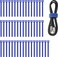 PASOW Pasow 50pcs Reusable Fastening Adjustable Cable Ties Wire Management 8 Inch Blue