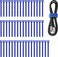PASOW Pasow 50pcs Reusable Fastening Adjustable Cable Ties Wire Management 8 Inch Blue