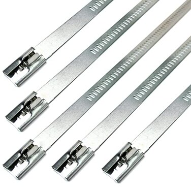 Thermal Zero 10 pack Secure 14 long Stainless Steel Positive Locking Zip Ties Heat Resistant Universal Use