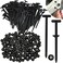 Frigocon 100Pcs Nylon Universal Cable Tie Buckle Automotive Zipper Clips Plastic Rivet T Zip with Pin Button Design Multifunctional Cable Tie Buckle for Car Daily Repair Home Office Garden