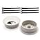Aifeier ET 2 Inch 50mm Grey Wire Grommets and Cable Ties Kit ABS Plastic Desk Hole Cover Cord Organizer for Computer Desks Cabinet 2pcs Desk Grommets 6pcs Reusable Ties