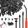 Niteguy 300 Pcs Nylon Universal Cable Tie Buckle Car Strap Style Zip Ties Push Mount Cable Zip Tie Multifunctional Snap Fit Nylon Clips for Car Fender Bumper Trunk Home Use