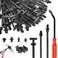 Niteguy 300 Pcs Nylon Universal Cable Tie Buckle Car Strap Style Zip Ties Push Mount Cable Zip Tie Multifunctional Snap Fit Nylon Clips for Car Fender Bumper Trunk Home Use