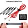 OneLeaf 48Pcs Cord Organizer Kit Reusable Elastic Silicone Cable Ties Strong Adhesive Cable Clips for Cable Management Multipurpose Wire Management for Bundling and Fastening Various Wires Black