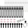 OneLeaf 48Pcs Cord Organizer Kit Reusable Silicone Cable Ties Strong Adhesive Cable Clips for Cable Management Multipurpose Wire Management for Bundling and Fastening Various Wires Black White