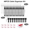 OneLeaf 48Pcs Cord Organizer Kit Reusable Silicone Cable Ties Strong Adhesive Cable Clips for Cable Management Multipurpose Wire Management for Bundling and Fastening Various Wires Black White