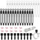OneLeaf 48Pcs Cord Organizer Kit Reusable Silicone Cable Ties Strong Adhesive Cable Clips for Cable Management Multipurpose Wire Management for Bundling and Fastening Various Wires Black White