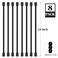 HTHOOOOOME 8PCS 18Inch Silicone Cable Ties Bendable Rubber Twist Ties Reusable Twist Ties for Cords gear ties for Organizing Bundling Black