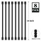 HTHOOOOOME 8PCS 18Inch Silicone Cable Ties Bendable Rubber Twist Ties Reusable Twist Ties for Cords gear ties for Organizing Bundling Black