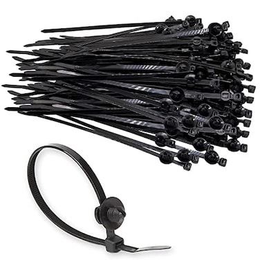 BENLIUDH Fir Tree Nylon Push Mount Cable Zip Ties 8 Inch Multipurpose Tie Wire Clip Holder Adjustable Self Locking Cable Ties 20 pack