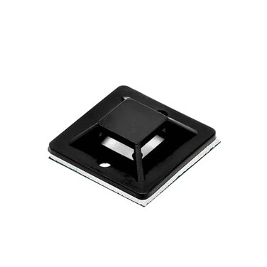 Conext Link 100 Pack Black Self Adhesive Cable Tie Zip Clamp Mount Clip Holder Base 34 20X20mm 19082