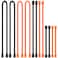 Dreamxiang 12pcs 312Inch Silicone Cable Ties Reusable SteelCore Silicone Twist Cable Tie Straps for Bundling and Organizing Bendable Holder Strap for Indoor and Out All Purpose BlackOrange