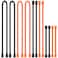 Dreamxiang 12pcs 312Inch Silicone Cable Ties Reusable SteelCore Silicone Twist Cable Tie Straps for Bundling and Organizing Bendable Holder Strap for Indoor and Out All Purpose BlackOrange
