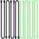 Dreamxiang 8pcs 12Inch Silicone Cable Ties Reusable SteelCore Silicone Twist Cable Tie Straps for Bundling and Organizing Bendable Holder Strap for Indoor and Out All Purpose BlackBright Green