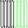 Dreamxiang 8pcs 12Inch Silicone Cable Ties Reusable SteelCore Silicone Twist Cable Tie Straps for Bundling and Organizing Bendable Holder Strap for Indoor and Out All Purpose BlackBright Green