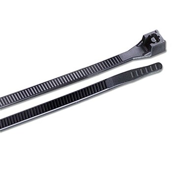 Gardner Bender 46206UVB Doublelock Cable Tie 6 Inch Tensile Strength Wire Cord Management Industrial and Household Use Nylon Zip Tie 100 Pk UV Resistant Black