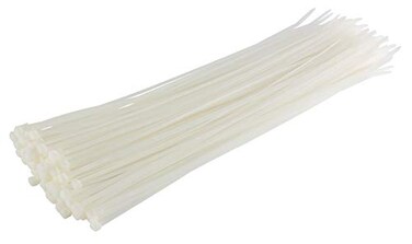 GTSE 14 Inch WhiteClear Zip Ties 100 Pack 50lb Strength UV Resistant Long Nylon Cable Ties SelfLocking 14 Tie Wraps