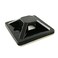 HS Zip Tie Mounts 34 Inch Self Adhesive with Screw Hole Cable Wire Tie Mounting Base Holder 100 Pack SquaresBlack