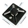 HS Zip Tie Mounts 34 Inch Self Adhesive with Screw Hole Cable Wire Tie Mounting Base Holder 100 Pack SquaresBlack
