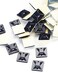 HS Zip Tie Mounts 34 Inch Self Adhesive with Screw Hole Cable Wire Tie Mounting Base Holder 100 Pack SquaresBlack